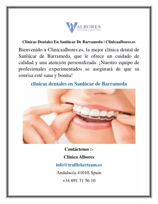 Clinicas Dentales En Sanlúcar De Barrameda    Clinicaalbores.es