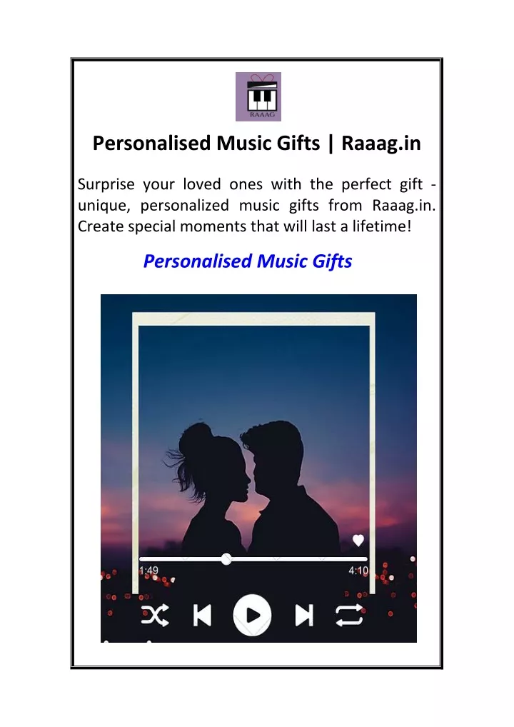 personalised music gifts raaag in