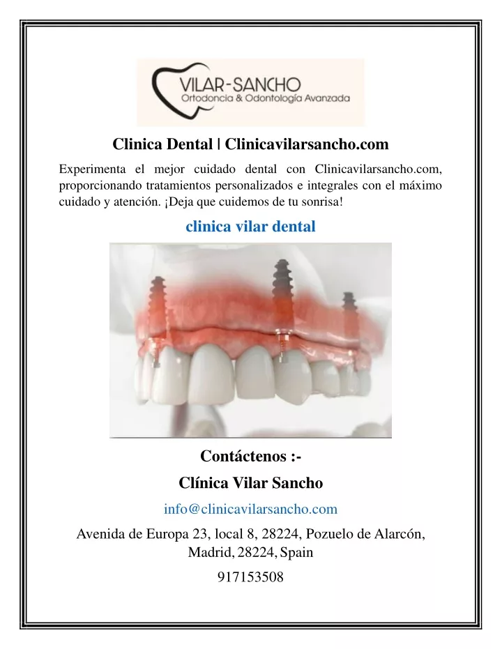 clinica dental clinicavilarsancho com