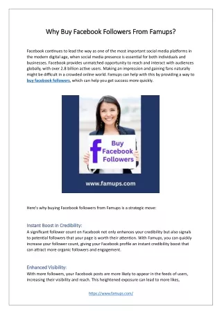 Why Buy Facebook Followers From Famups