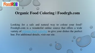 Organic Food Coloring Foodrgb.com