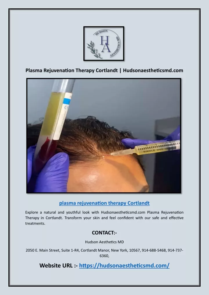 plasma rejuvenation therapy cortlandt