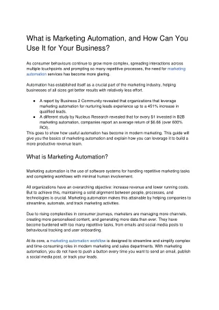 What is Marketing Automation, and How Can You Use It for Your Business