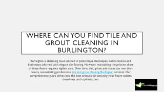 Where Can You Find Tile and Grout Cleaning