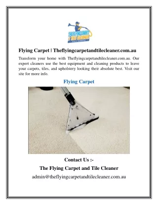 Flying Carpet    Theflyingcarpetandtilecleaner.com