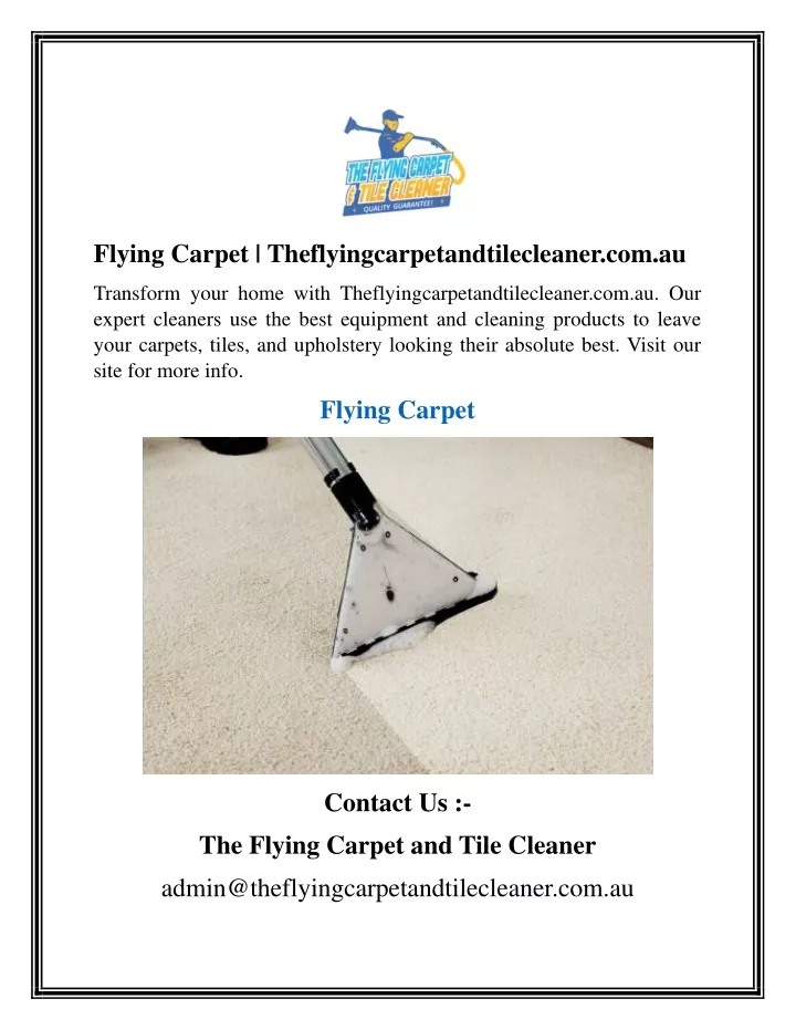 flying carpet theflyingcarpetandtilecleaner com au
