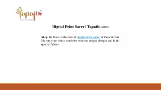 Digital Print Saree Tapathi.com