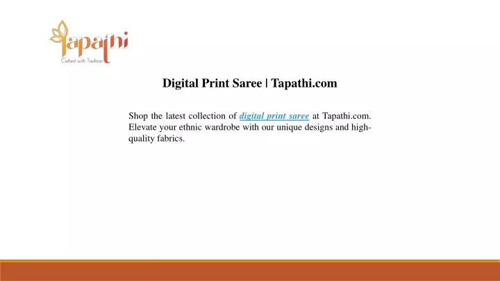digital print saree tapathi com