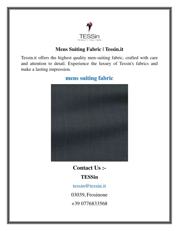 mens suiting fabric tessin it