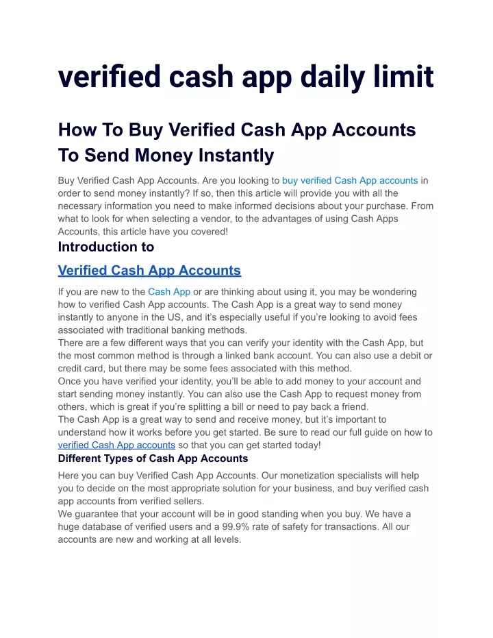 verified cash app daily limit