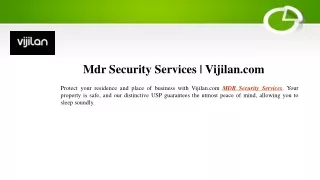 Mdr Security Services Vijilan.com