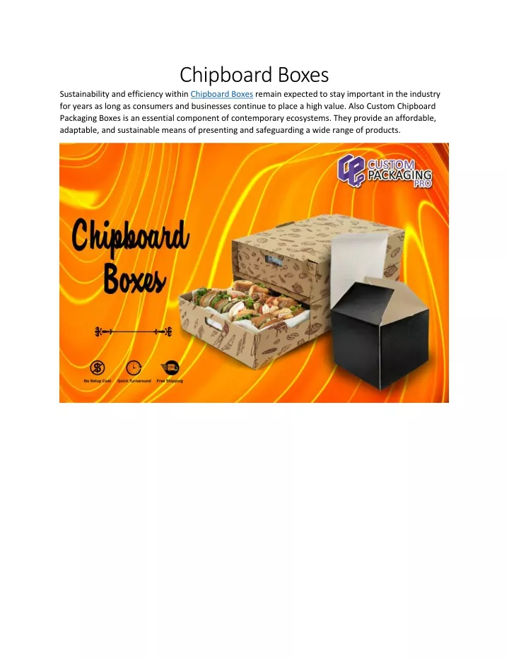 chipboard boxes