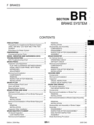 INFINITI Q45 2005 Service Repair Manual