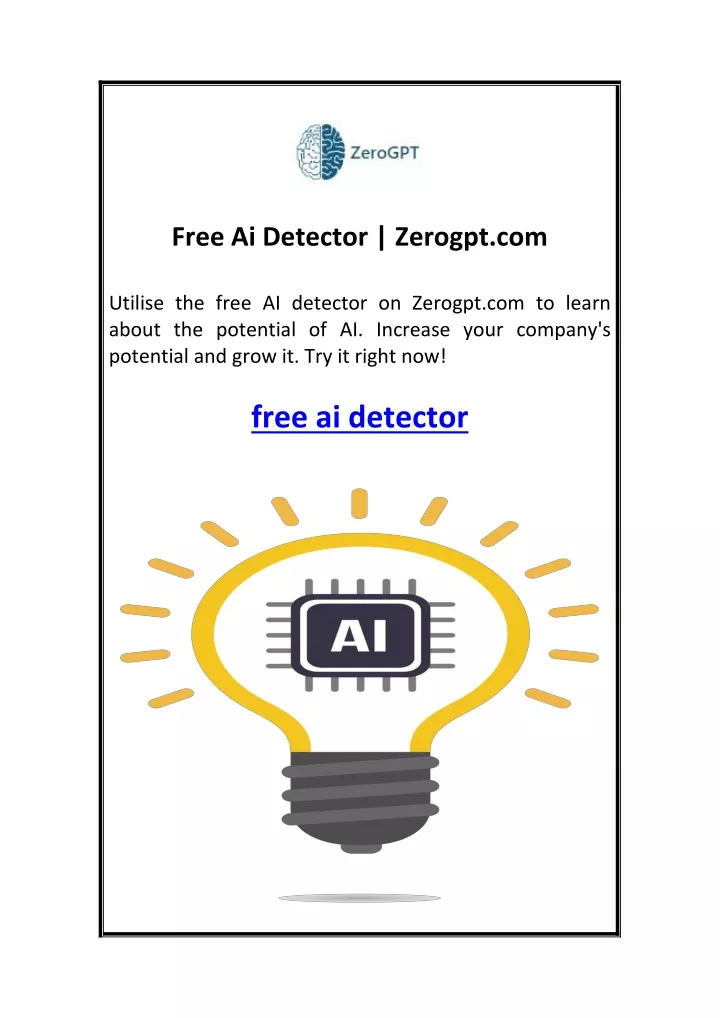 free ai detector zerogpt com