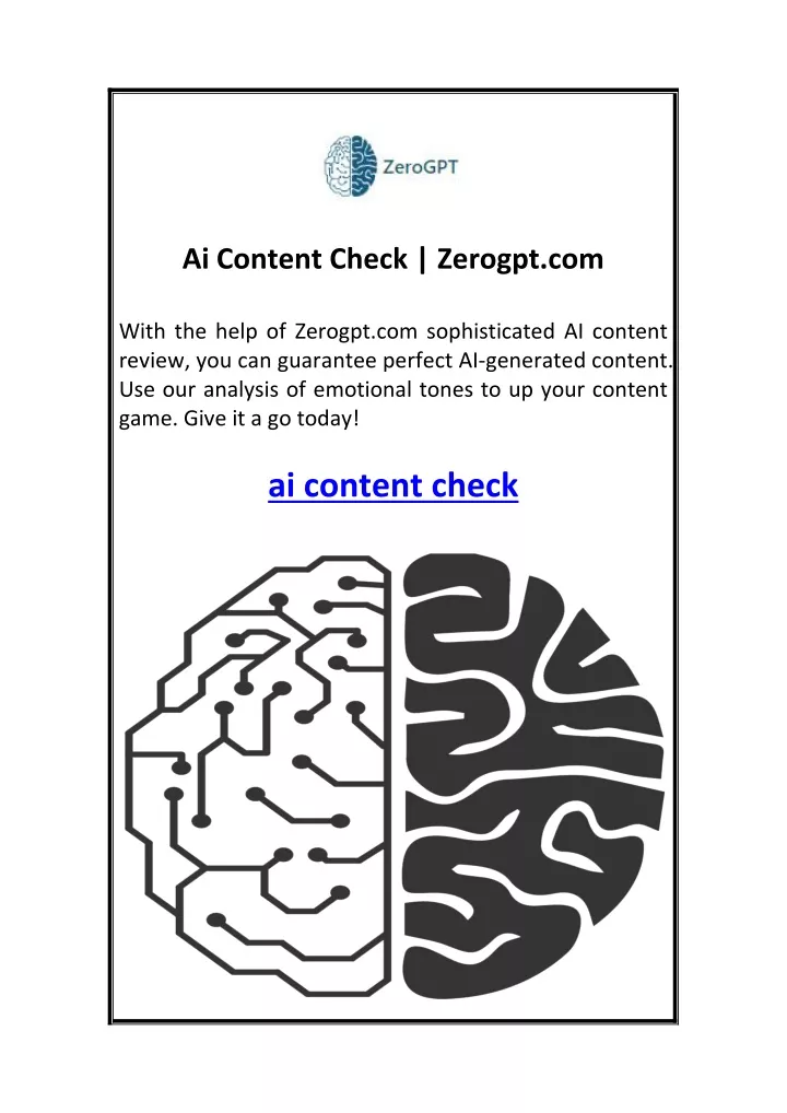 ai content check zerogpt com