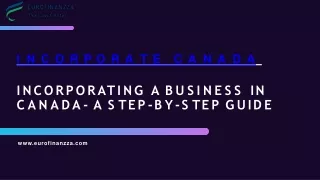 Incorporating a Business in Canada- A Step by Step Guide