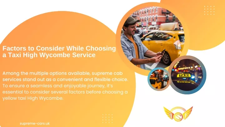 factors to consider while choosing a taxi high