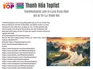 thanh h a toplist thanhhoatoplist