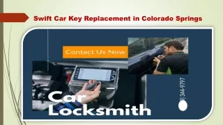 Swift Car Key Replacement in Colorado Springs