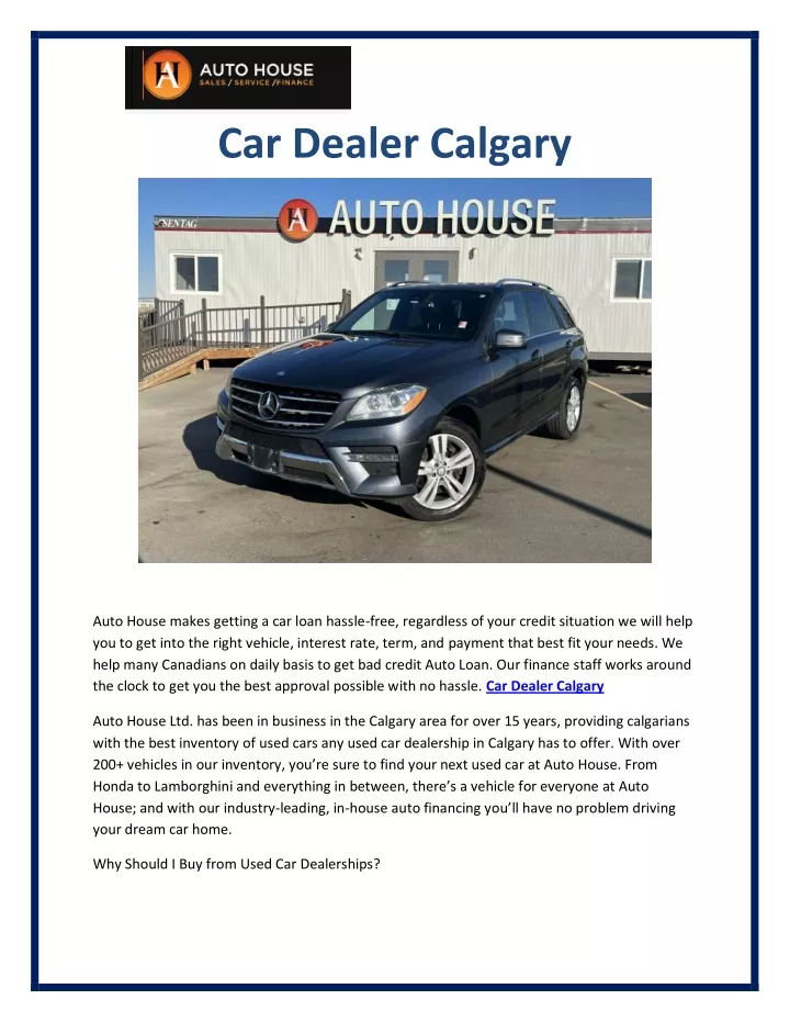 car dealer calgary