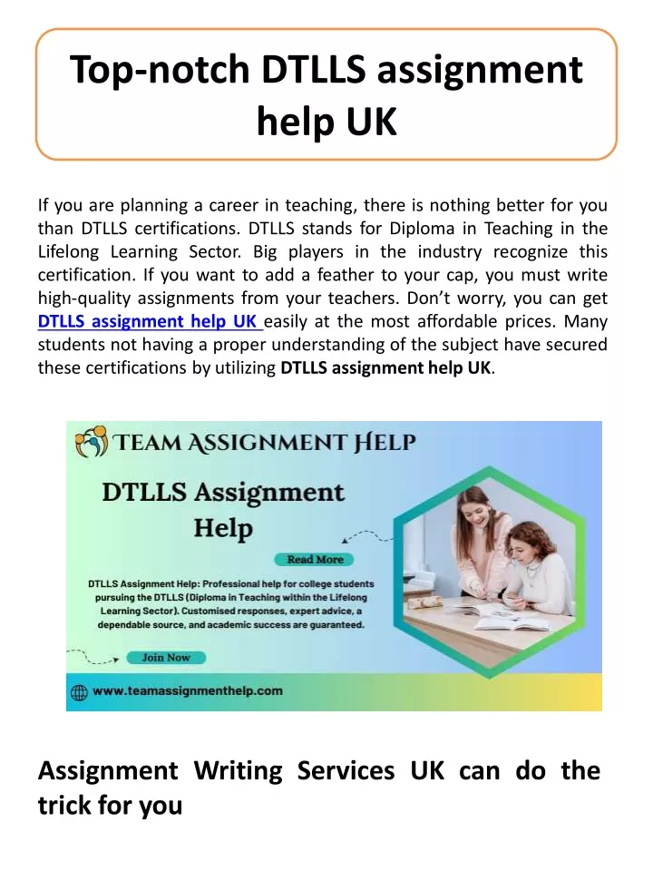 top notch dtlls assignment help uk