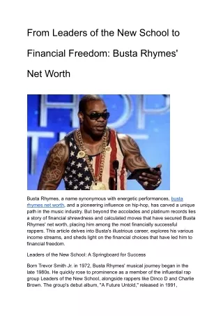 From Leaders of the New School to Financial Freedom_ Busta Rhymes' Net Worth