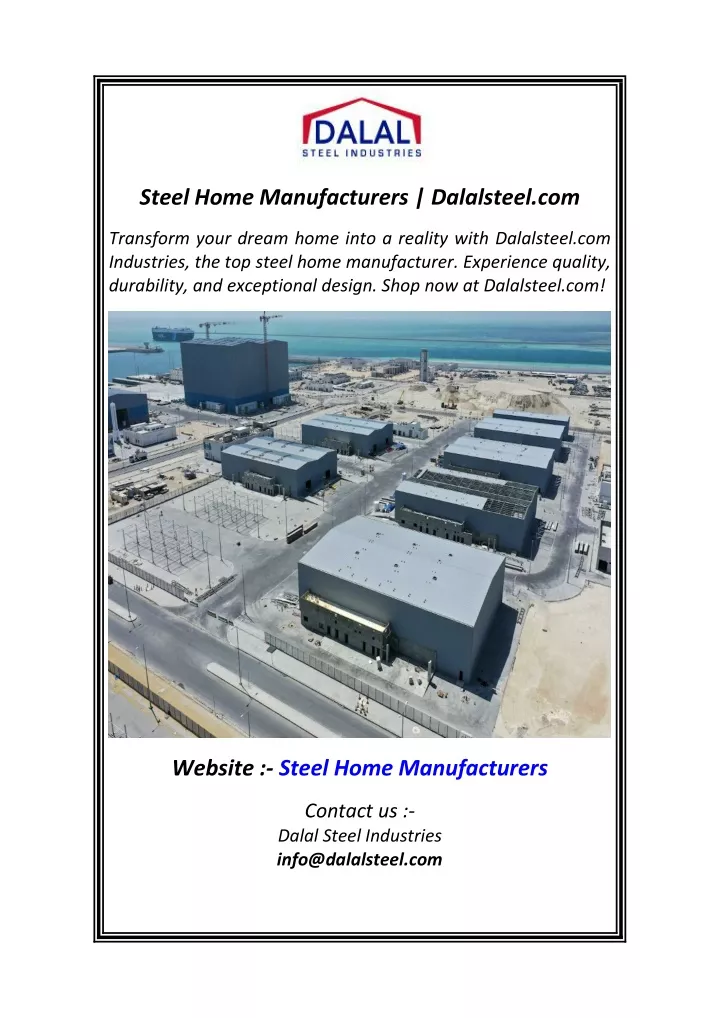 steel home manufacturers dalalsteel com