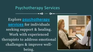 Psychotherapy Services