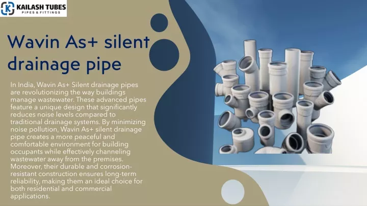 wavin as silent drainage pipe