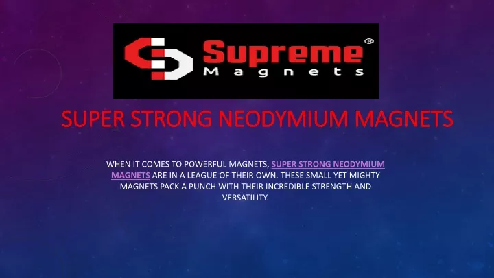 PPT - Super strong neodymium magnets PowerPoint Presentation, free