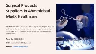 Surgical Products Suppliers in Ahmedabad, Best Surgical Products Suppliers in Ah