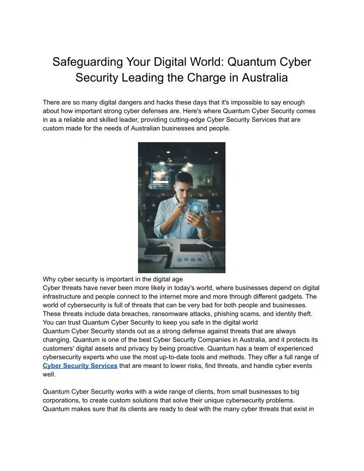 safeguarding your digital world quantum cyber