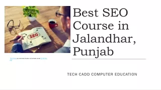 Best SEO Course in Jalandhar, Punjab