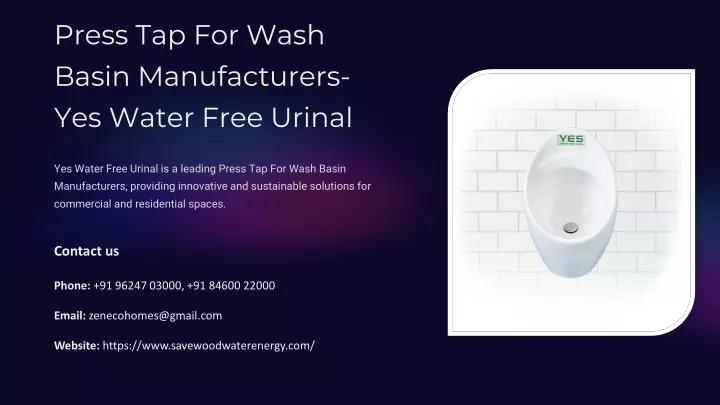 press tap for wash basin manufacturers yes water