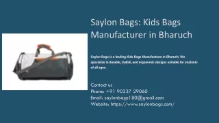 Kids Bags Manufacturer in Bharuch, Best Kids Bags Manufacturer in Bharuch