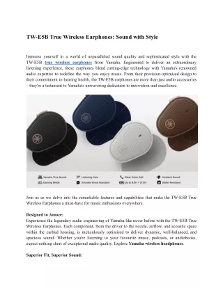 TW-E5B True Wireless Earphones_ Sound with Style