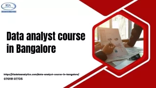 Data analyst course in Bangalore