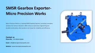 SMSR Gearbox Exporter, Best SMSR Gearbox Exporter