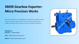 smsr gearbox exporter micro precision works