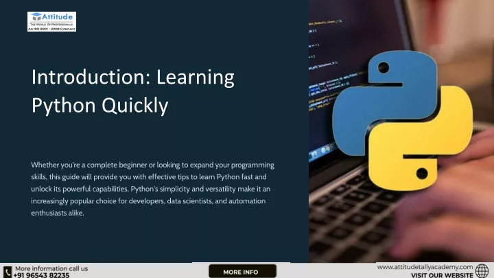 introduction learning python quickly