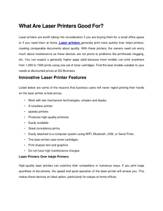 What-Are-Laser-Printers-Good-For? - DG Business By Sharaf DG