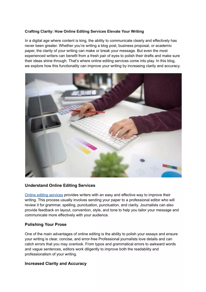 crafting clarity how online editing services