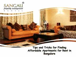 Tips and Tricks for Finding Affordable 2BHK Apartments for Rent in Bangalore