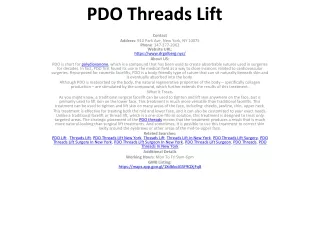 PDO Threads Lift
