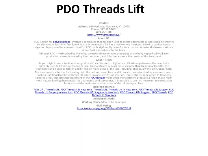 pdo threads lift