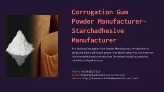 Corrugation Gum Powder Manufacturer, Best Corrugation Gum Powder Manufacturer