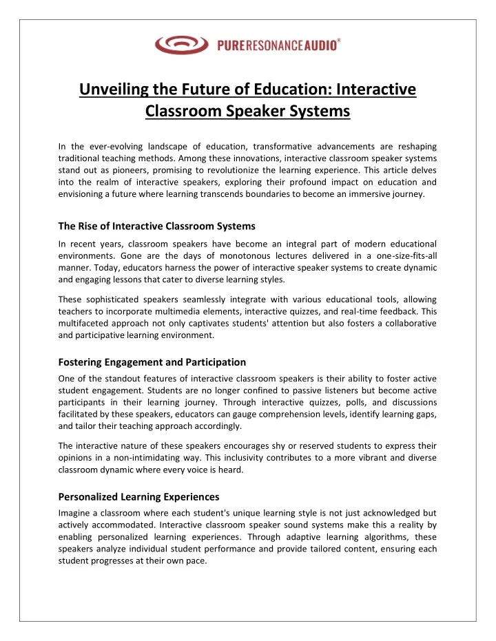 unveiling the future of education interactive