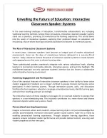 Pure Resonance Audio - Unveiling the Future of Education Interactive Classroom Speaker Systems - slide 1