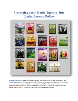 Everything about Herbal Incense | Buy Herbal Incense Online