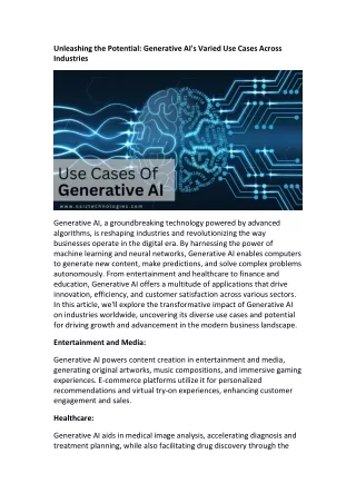 use cases of generative ai